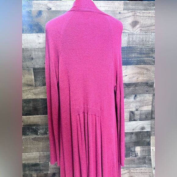 Eileen Fisher Long Sleeve Knit Open Cardigan Pink Size Medium - Picture 4 of 10